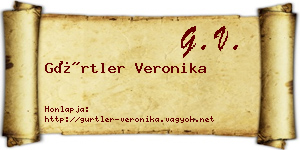 Gürtler Veronika névjegykártya